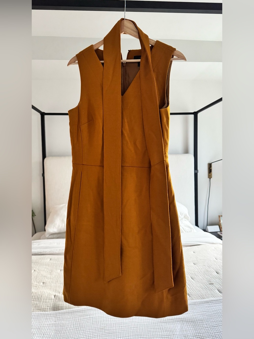 Jcrew Sleeveless Mustard waist tie Dress